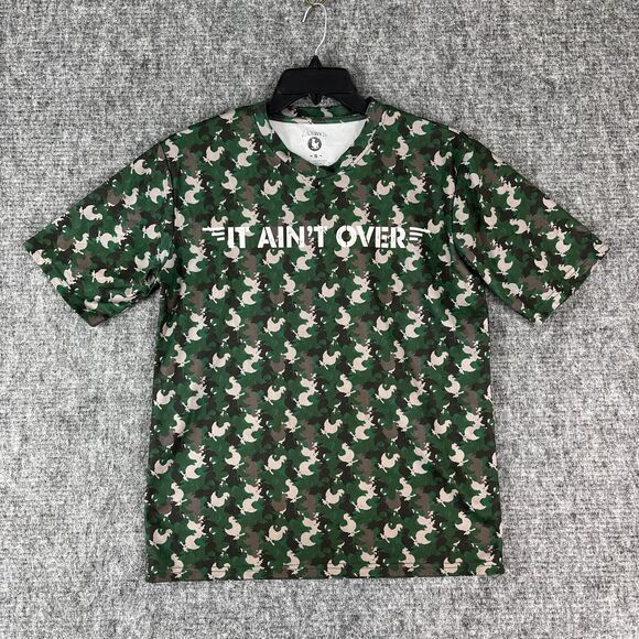 Zaxbys Shirt Mens Small Green Camo Fast Food Retail Employee Uniform Chicken - Picture 1 of 9